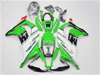 Motorcycle Fairings Kit - 2011-2015 Kawasaki ZX10R White Green Fairings | NK11115-7