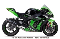 Motorcycle Fairings Kit - 2016-2020 Kawasaki ZX10R Green/Black Fairings | NK11618-4