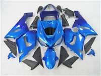 Motorcycle Fairings Kit - 2005-2006 Kawasaki ZX6R Plasma Blue Fade Fairings | NK60506-16