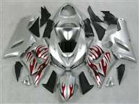 Motorcycle Fairings Kit - 2005-2006 Kawasaki ZX6R OEM Style Silver Fairings | NK60506-34