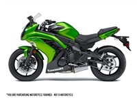 Motorcycle Fairings Kit - 2012-2016 Kawasaki Ninja 650R / ER6s Black/Green Fairings | NK61216-8