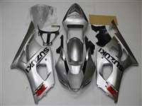 Motorcycle Fairings Kit - 2003-2004 Suzuki GSXR 1000 Pure Silver Fairings | NS10304-21