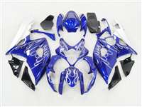 Motorcycle Fairings Kit - Metallic Blue Flame 2005-2006 Suzuki GSXR 1000 Motorcycle Fairings | NS10506-52