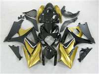 Motorcycle Fairings Kit - 2007-2008 Suzuki GSXR 1000 Gold on Black Fairings | NS10708-22