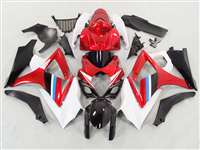 White/Red 2007-2008 Suzuki GSXR 1000 Motorcycle Fairings | NS10708-32