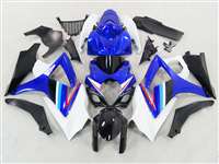 Motorcycle Fairings Kit - White/Blue OEM Style 2007-2008 Suzuki GSXR 1000 Motorcycle Fairings | NS10708-33