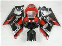 Motorcycle Fairings Kit - 2000-2003 Suzuki GSXR 600 750 Black/Red OEM Style Fairings | NS60003-18