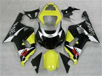 Motorcycle Fairings Kit - 2000-2003 Suzuki GSXR 600 750 Yellow/Black Fairings | NS60003-23