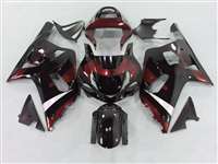 Motorcycle Fairings Kit - 2000-2003 Suzuki GSXR 600 750 Deep Red/Black Fairings | NS60003-42