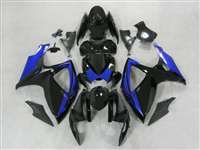 Motorcycle Fairings Kit - Black/Blue 2006-2007 Suzuki GSXR 600 750 Motorcycle Fairings | NS60607-40