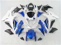 Motorcycle Fairings Kit - 2011-2021 Suzuki GSXR 600 750 White/Blue OEM Style Fairings | NS61117-10