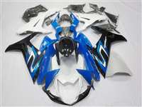 Motorcycle Fairings Kit - 2011-2021 Suzuki GSXR 600 750 White/Blue OEM Style Fairings | NS61117-14