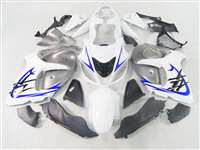 Motorcycle Fairings Kit - White/Silver OEM Style 2008-2020 Suzuki GSX1300R Hayabusa Fairings | NSH0817-21