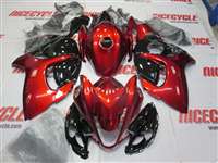 Motorcycle Fairings Kit - 2008-2020 Suzuki GSX1300R Hayabusa Candy Red/Black Fairings | NSH0817-40