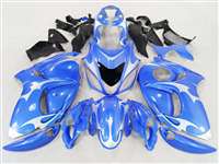 Motorcycle Fairings Kit - 2008-2020 Suzuki GSX1300R Hayabusa Electric Blue Tribal Fairings | NSH0817-41