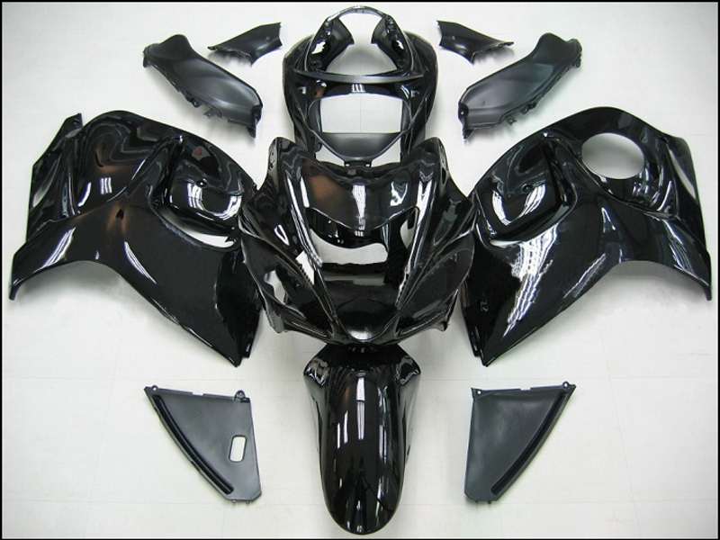 ZXMT Gloss Black Fairing Kit For Suzuki Hayabusa GSXR1300 2008-2020, ABS Plastic, Pre-Drilled