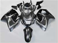 Motorcycle Fairings Kit - 2008-2020 Suzuki GSX1300R Hayabusa Silver/Black Fairings | NSH0817-7