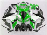 Motorcycle Fairings Kit - 2007-2008 Yamaha YZF R1 Green/White/Black Fairings | NY10708-22