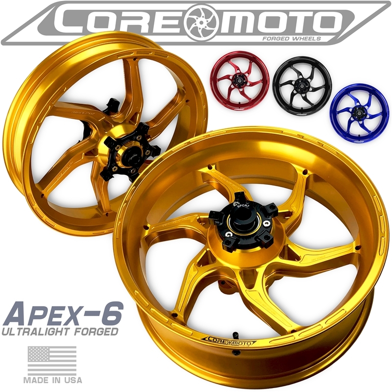Kawasaki ZX10 / ZX10R ABS and NON ABS 2016-2022 Forged Core Moto Wheels Apex-6