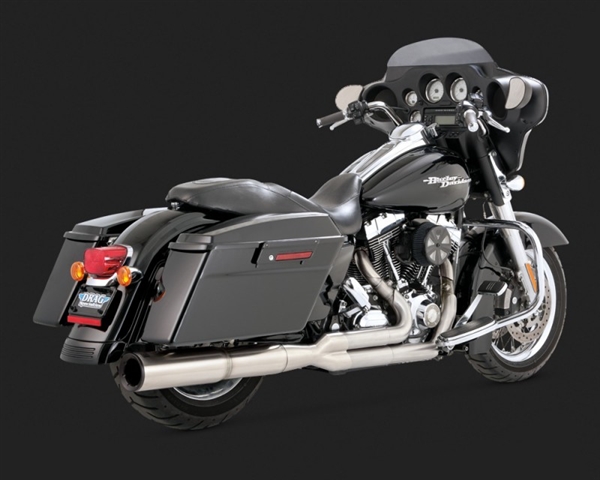 Harley Touring '09-'16 Stainless Hi-Output 2-Into-1 by Vance & Hines