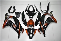 2011-2015 Kawasaki ZX10R Metallic Orange/Black Custom Fairings | ZX101151